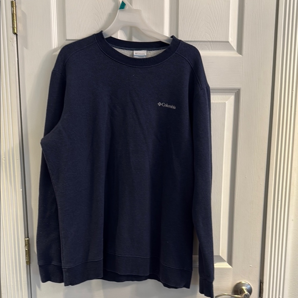 Columbia Men's Navy Sweater, large, fleece lined